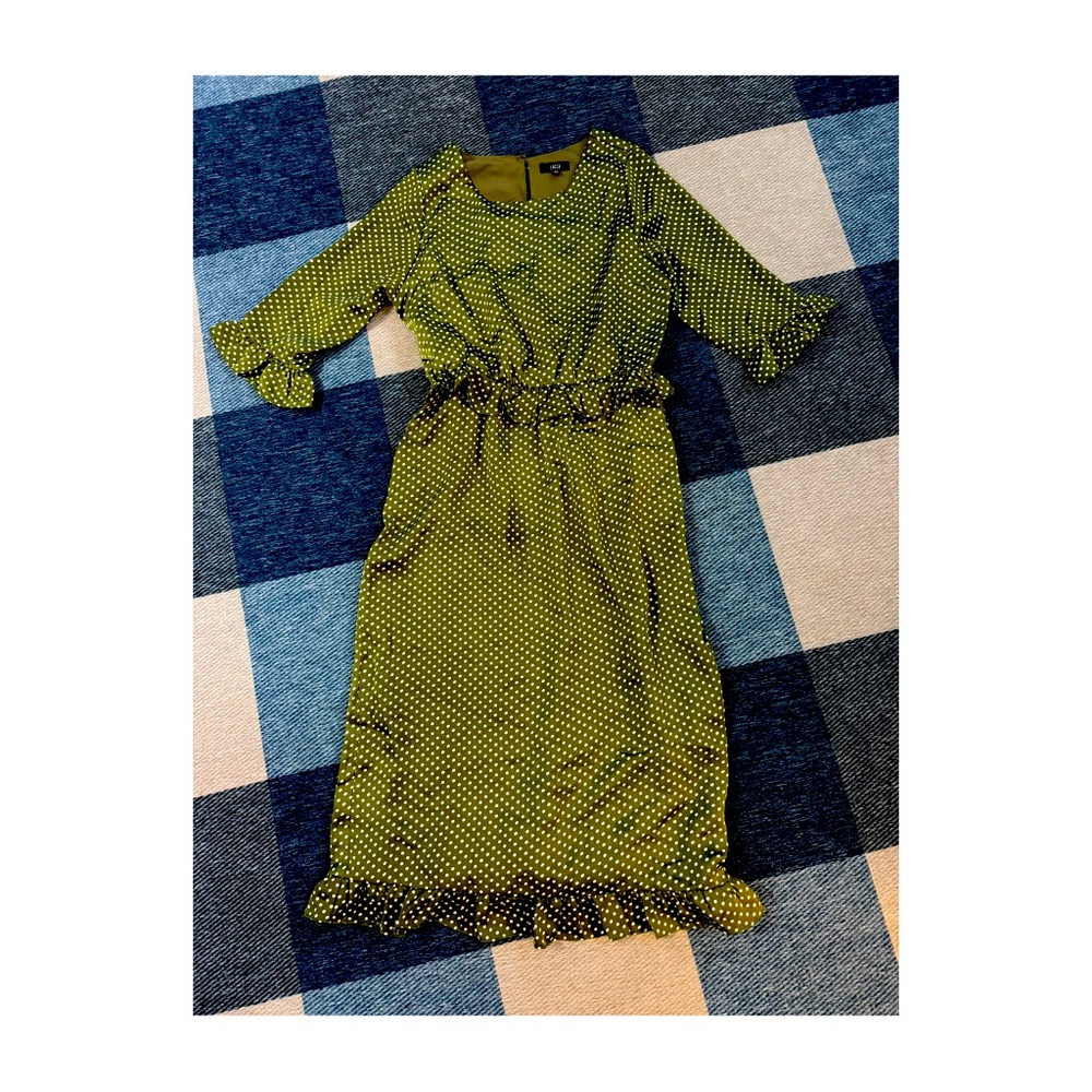 Urban outfitter LUCCA green polka dot dress size XS